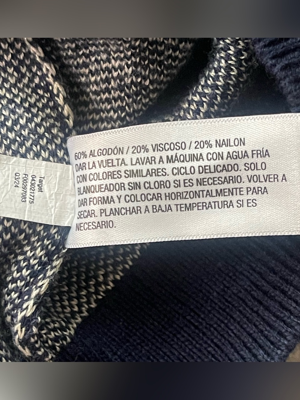 Goodfellow & Co Navy and White Short-Sleeve Button-Front Knit Polo - Picture 8 of 8